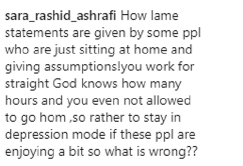 People Are Not Happy With Ushna Shah Being Insensitive About Doctors Taking A Breather