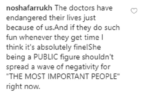 People Are Not Happy With Ushna Shah Being Insensitive About Doctors Taking A Breather