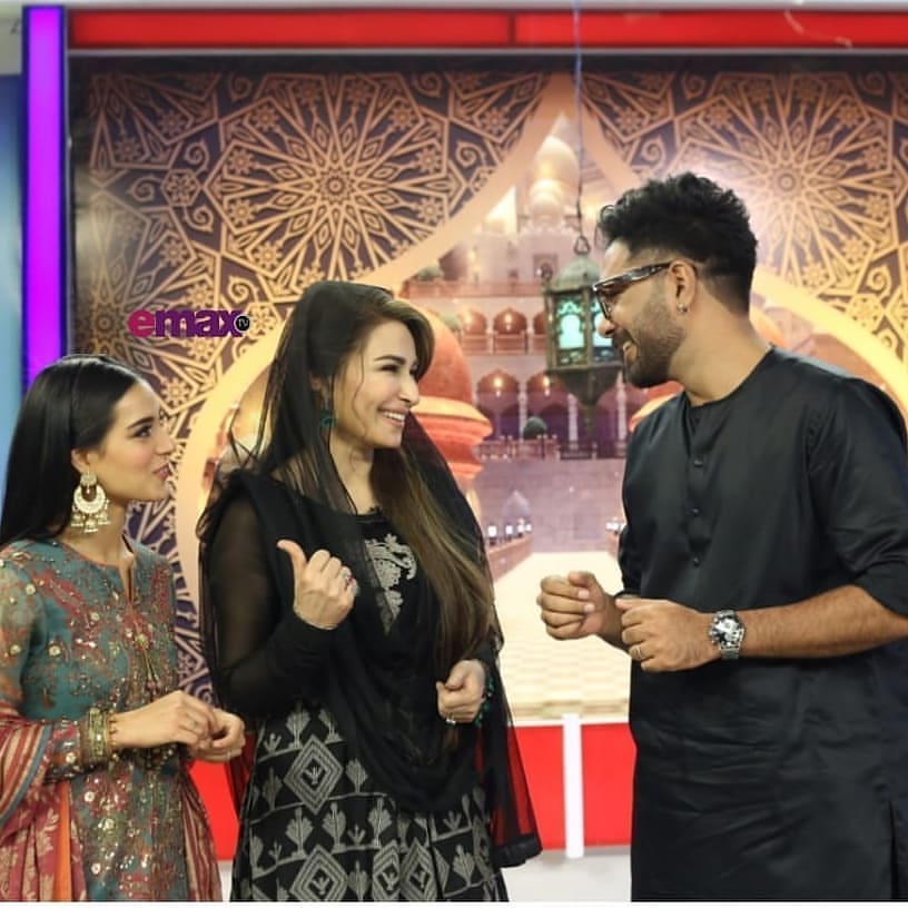 Iqra Aziz and Yasir Hussain Pictures from Reema Khan Ramazan Show