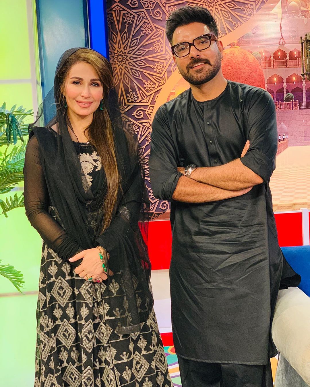 Iqra Aziz and Yasir Hussain Pictures from Reema Khan Ramazan Show