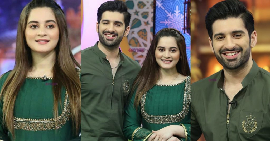 Aiman Khan and Muneeb Butt in Baraan-e-Rahmat Ramazan Show