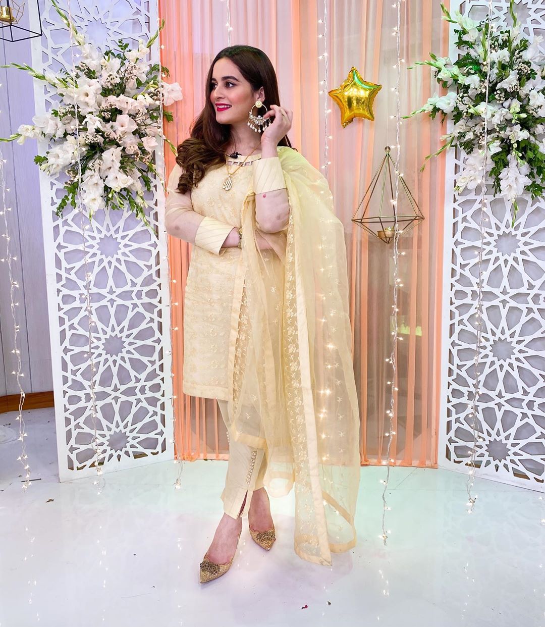 Aiman Khan Latest Clicks Wearing her Brand Aiman Minal Closet