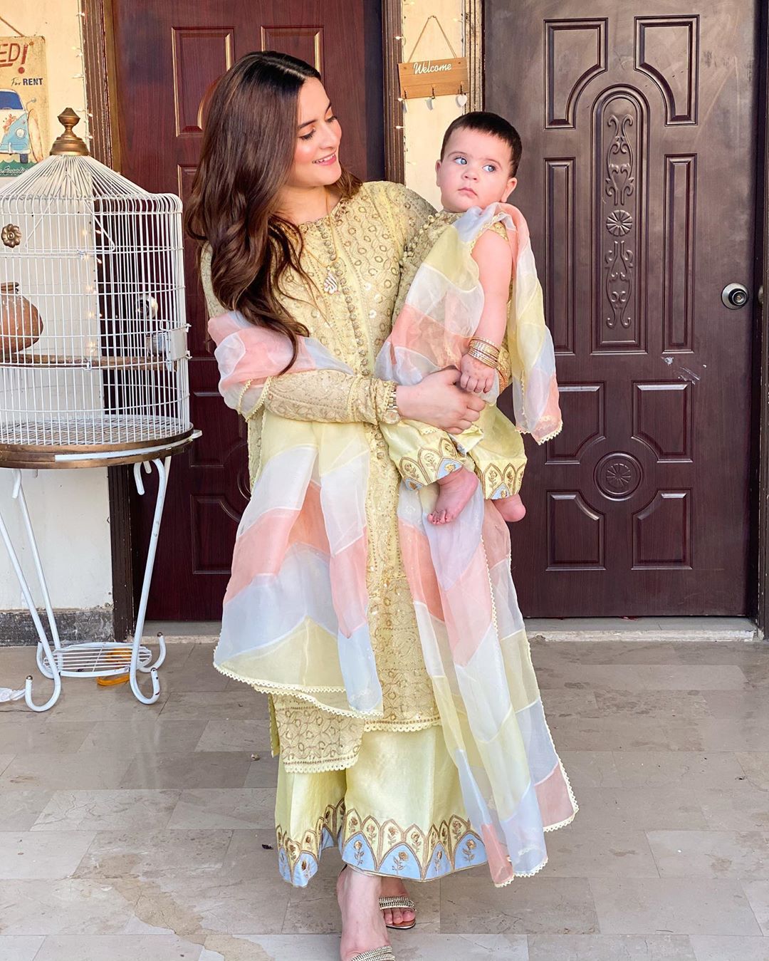 Aiman Khan and Muneeb Butt Beautiful Eid Pictures