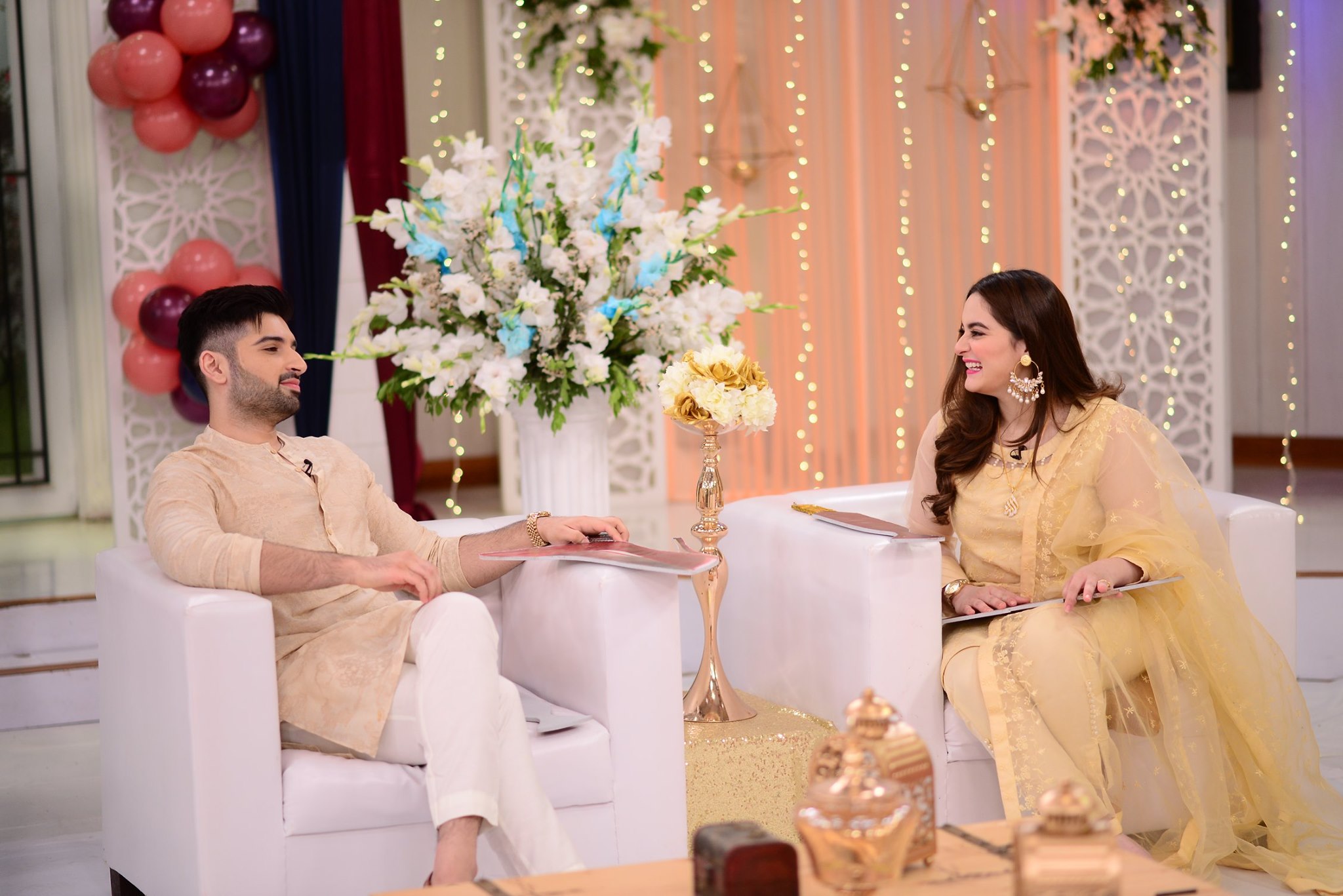 Beautiful Couple Aiman Khan and Muneeb Butt in GMP Eid Special