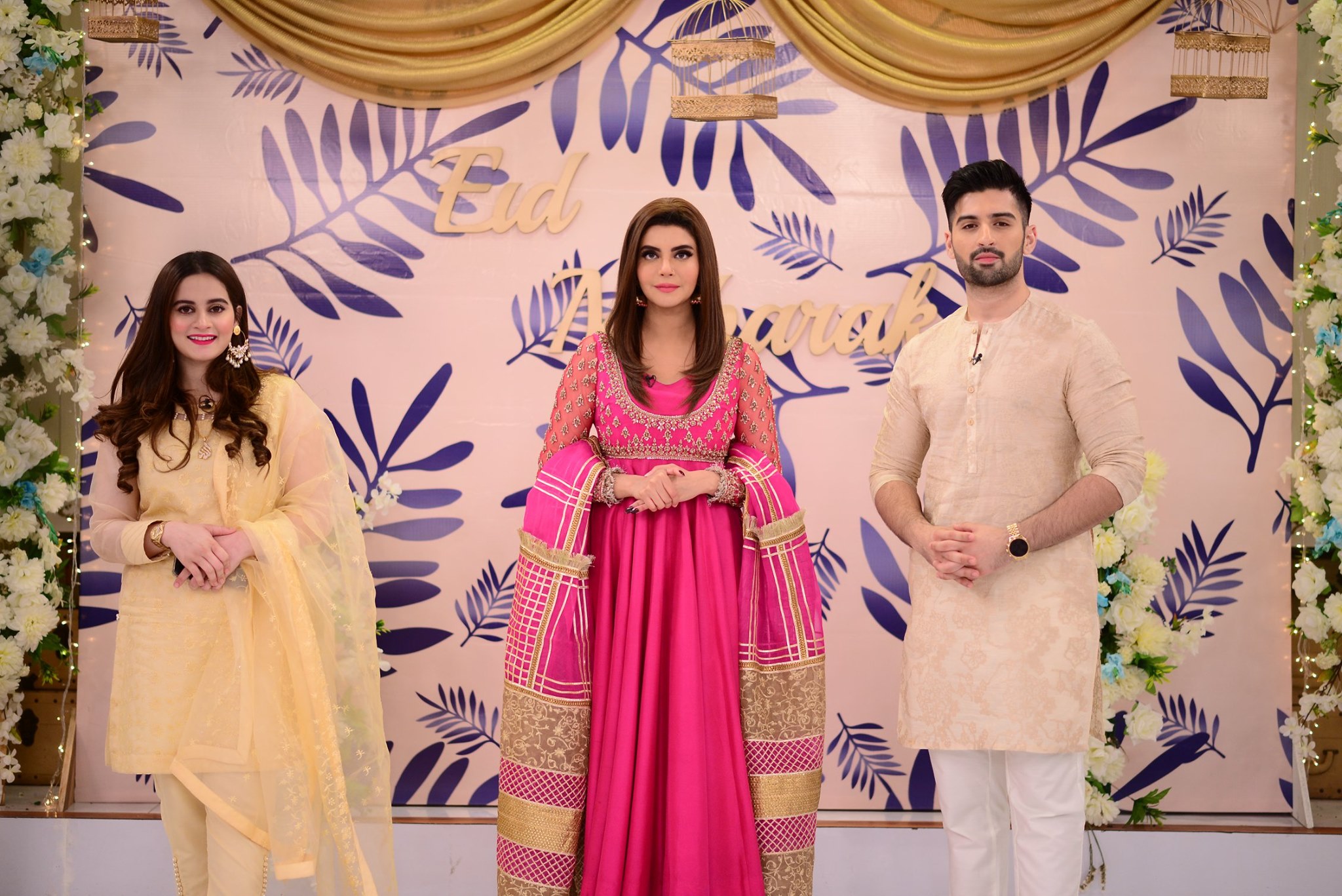 Beautiful Couple Aiman Khan and Muneeb Butt in GMP Eid Special