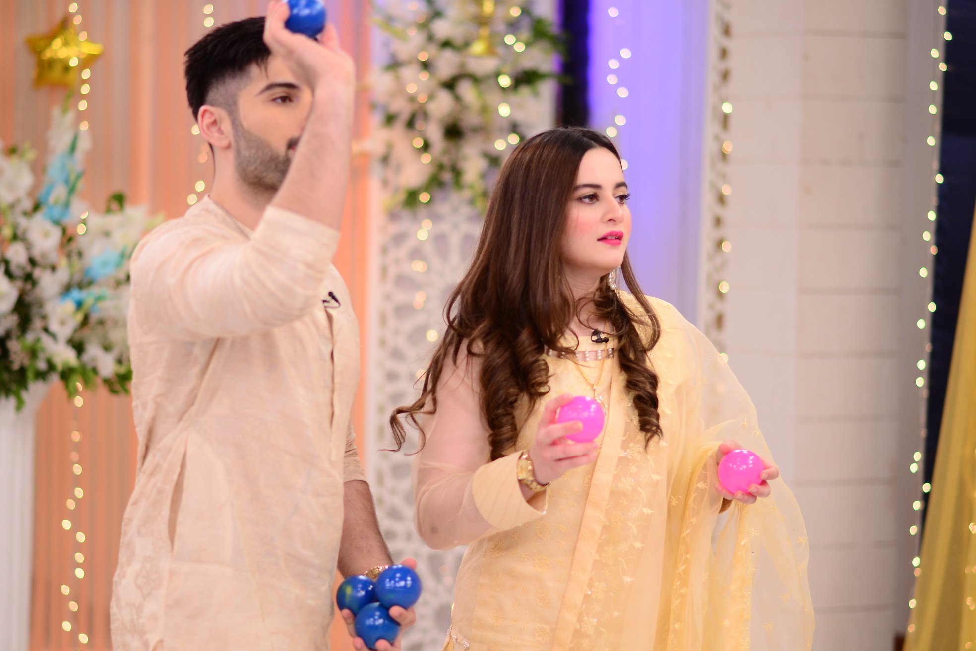 Beautiful Couple Aiman Khan and Muneeb Butt in GMP Eid Special