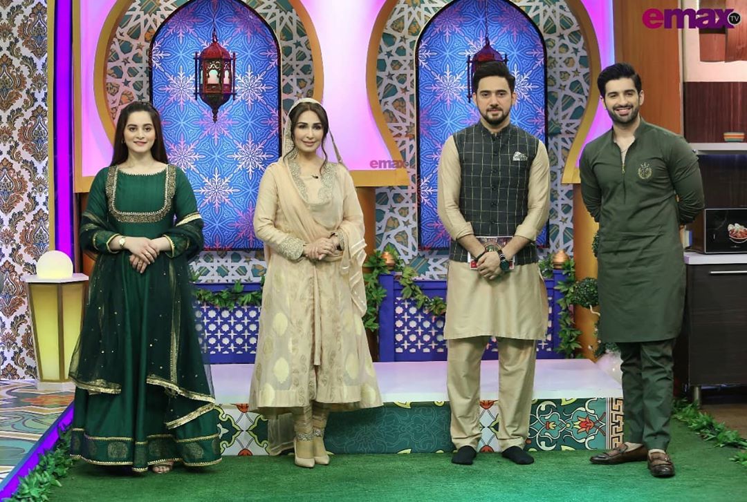 Aiman Khan and Muneeb Butt in Baraan-e-Rahmat Ramazan Show