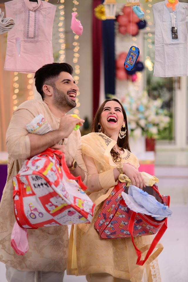 Beautiful Couple Aiman Khan and Muneeb Butt in GMP Eid Special