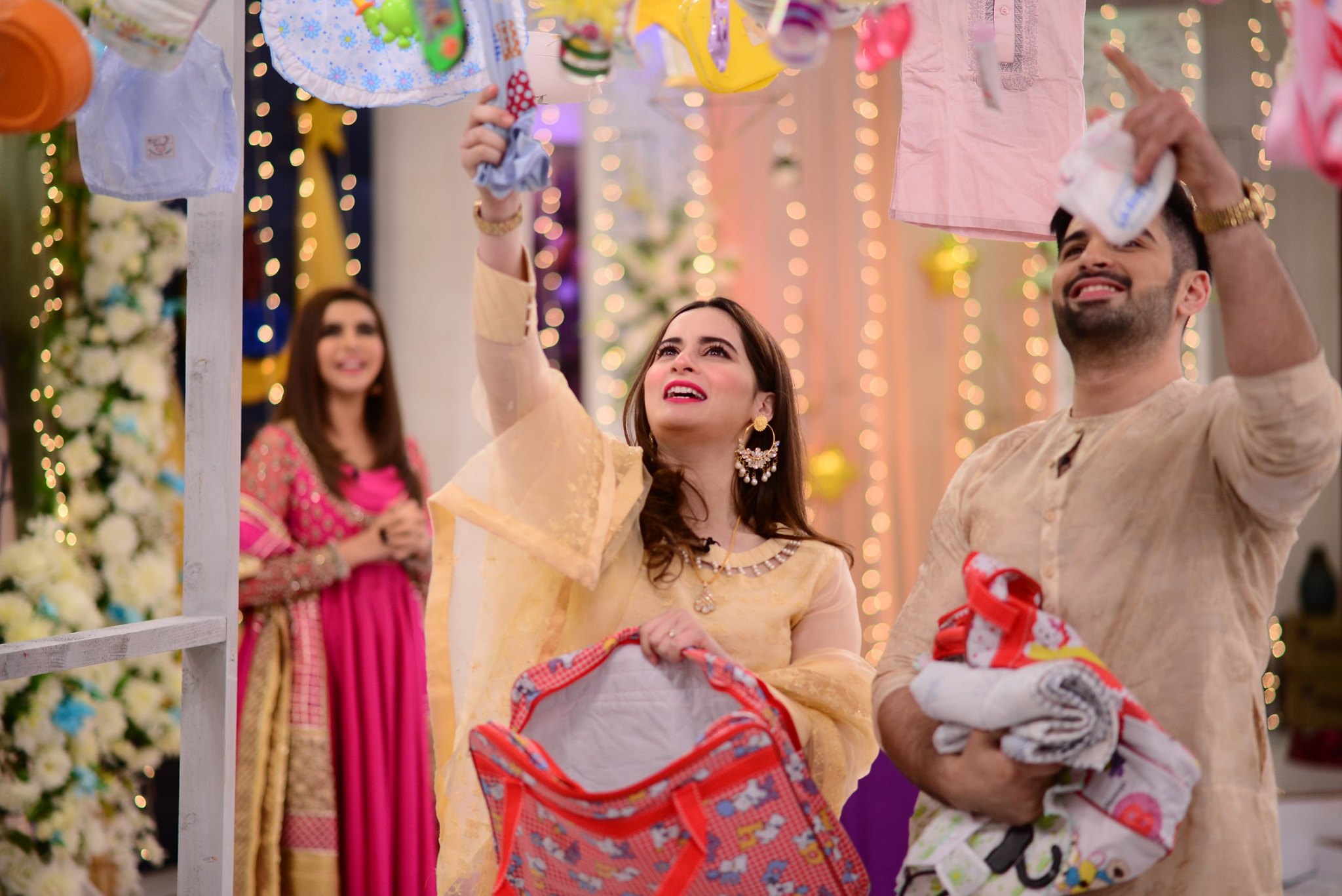 Beautiful Couple Aiman Khan and Muneeb Butt in GMP Eid Special