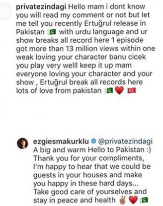 Ertugrul Actress Thanked Pakistani Fans 1