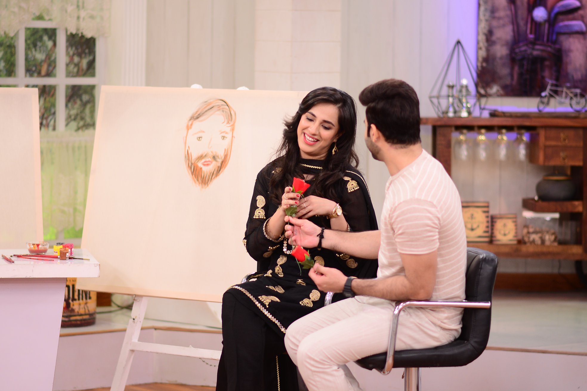 Faizan Sheikh with Wife Maham Amir in Good Morning Pakistan