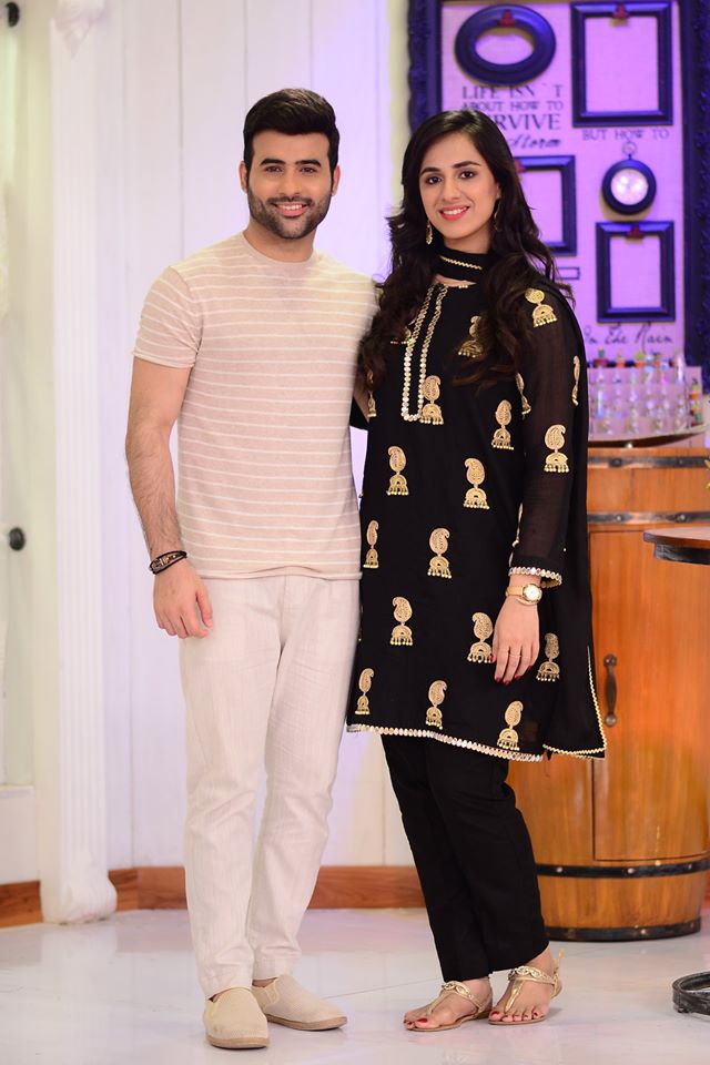 Faizan Sheikh with Wife Maham Amir in Good Morning Pakistan