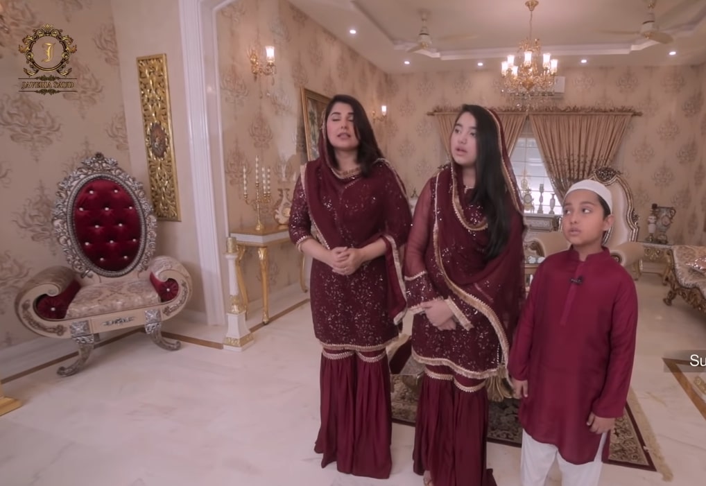 Javeria Saud Pictures with Kids From Ramazan Transmission