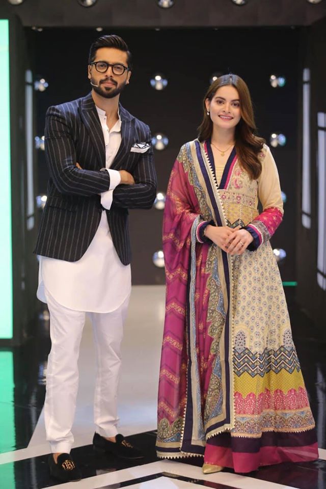 Ahsan Khan and Minal Khan Pictures from Jeeto Pakistan League