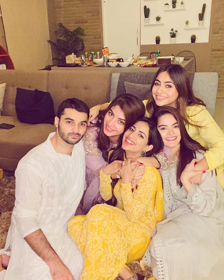 Kinza Hashmi, Saboor Aly and Minal Khan Eid Gathering With Friends