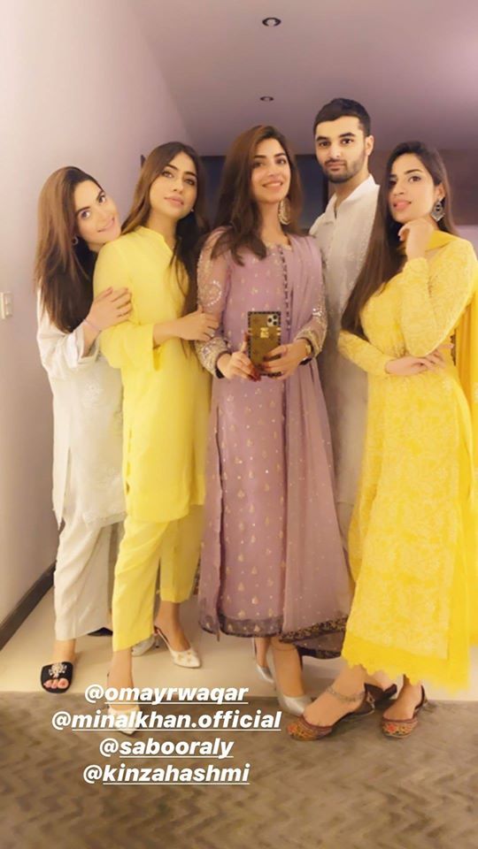 Kinza Hashmi, Saboor Aly and Minal Khan Eid Gathering With Friends