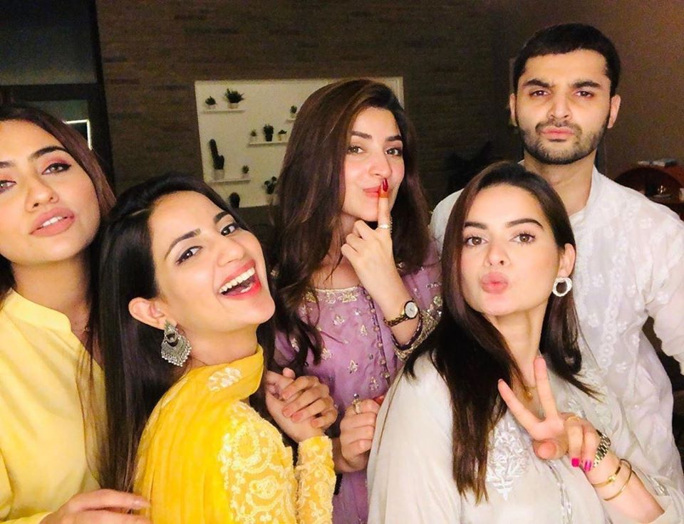 Kinza Hashmi, Saboor Aly and Minal Khan Eid Gathering With Friends