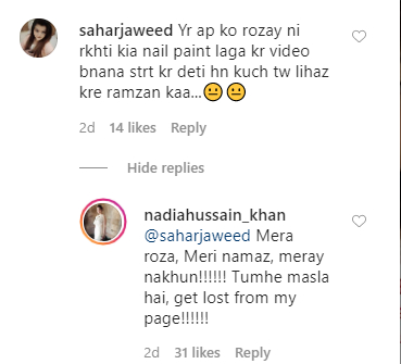 Nadia Hussain Shuts Down Trolls