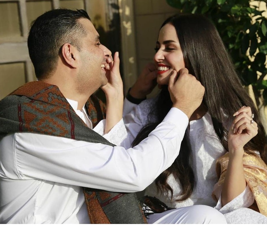 Nimra Khan Celebrating Birthday With Husband