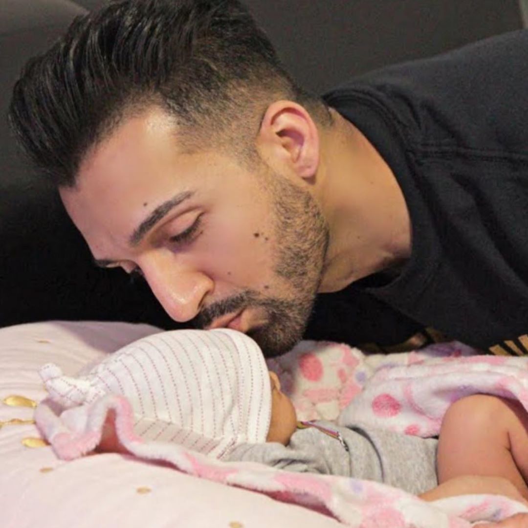 Sham Idrees with Wife Froggy and New Born Baby Girl