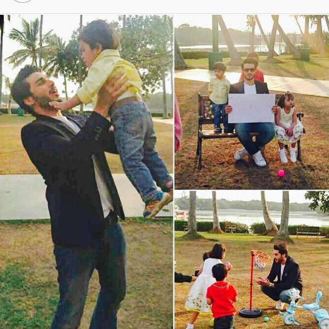 20 Candid Clicks of Ahsan Khan with His Kids