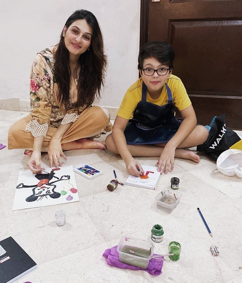Qurat ul Ain Iqrar with Her Son Pehlaaj - Adorable Pictures