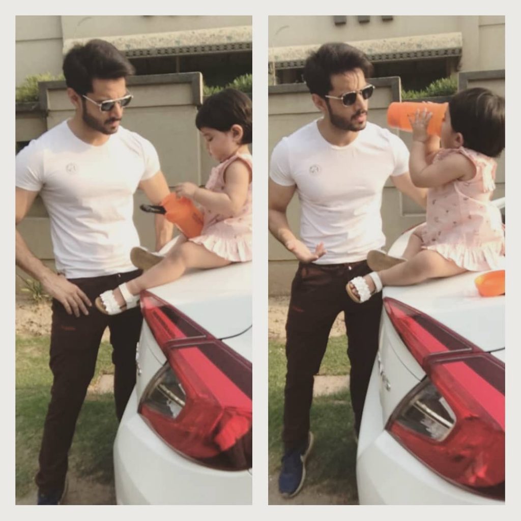 Adorable Pictures of Wahaj Ali with His Daughter