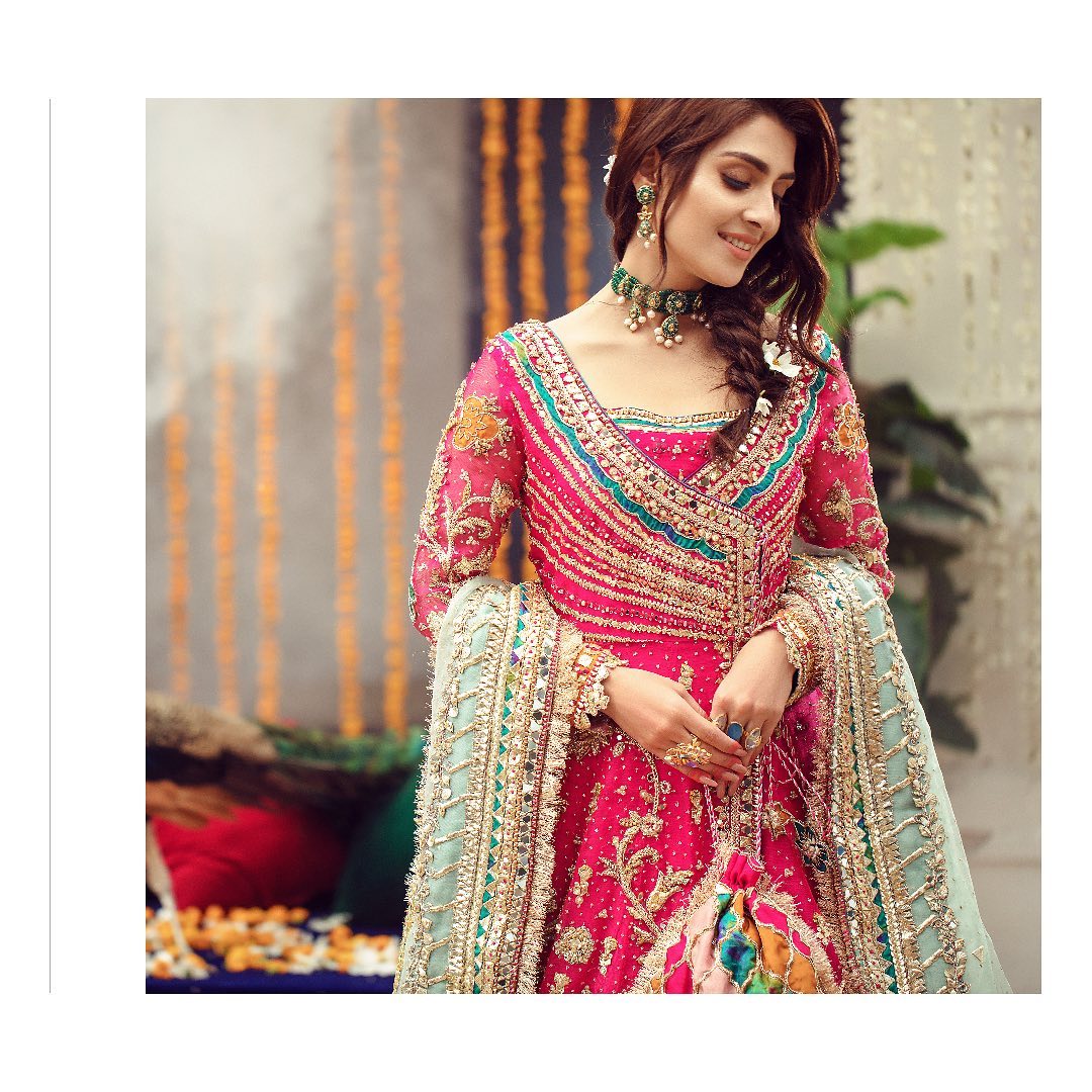 Ayeza Khan Beautiful Latest Bridal Photo Shoot for Warda Qutub Khan