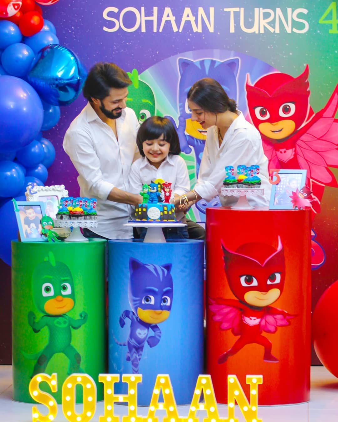 Bilal Qureshi and Uroosa Son Sohaan 4th Birthday Pictures