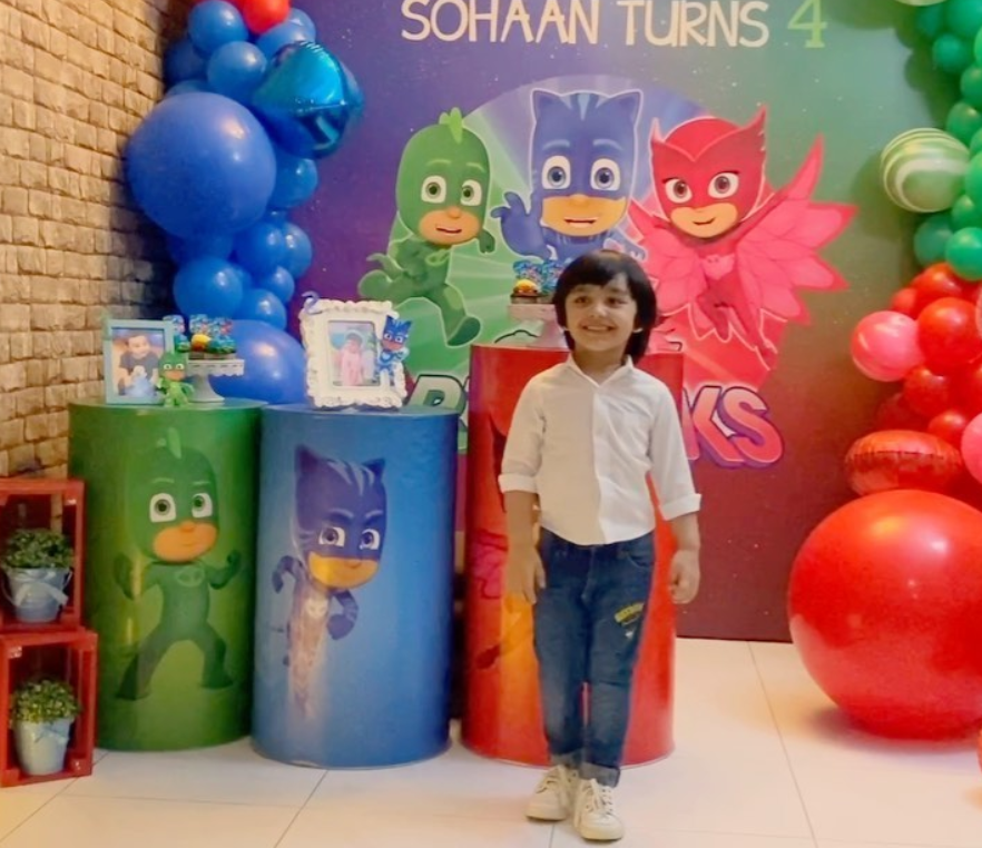 Bilal Qureshi and Uroosa Son Sohaan 4th Birthday Pictures