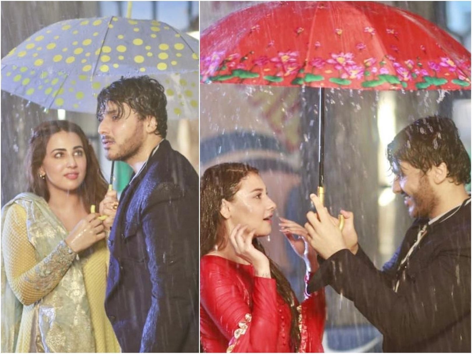 BTS Pictures of Ahsan Khan, Hina Altaf and Ushna Shah Drama ”Bandhay Ek Dour Se”