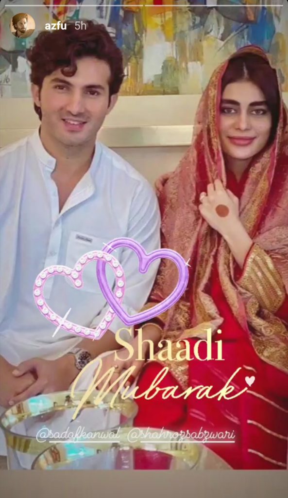 Celebrity Reaction On The Nikkah Of Shahroz And Sadaf