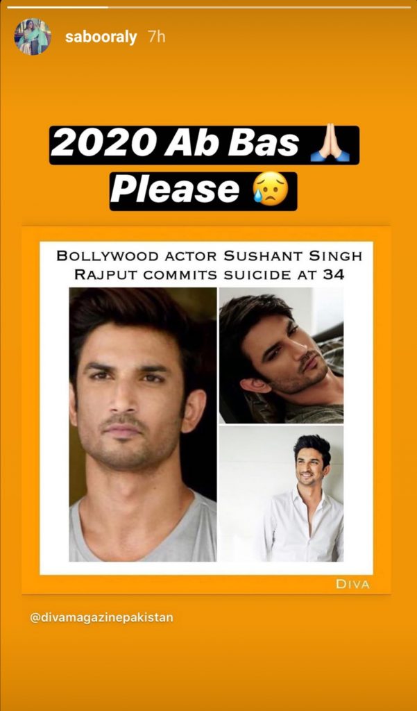 Pakistani Celebrities Saddened At The Sudden Demise Of Sushant Singh