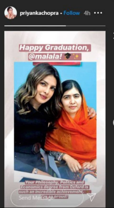 Priyanka Chopra Congratulated Malala Yousafzai On Her Graduation