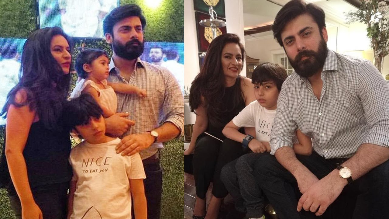 Fawad Khan Latest Clicks with his Wife and Kids