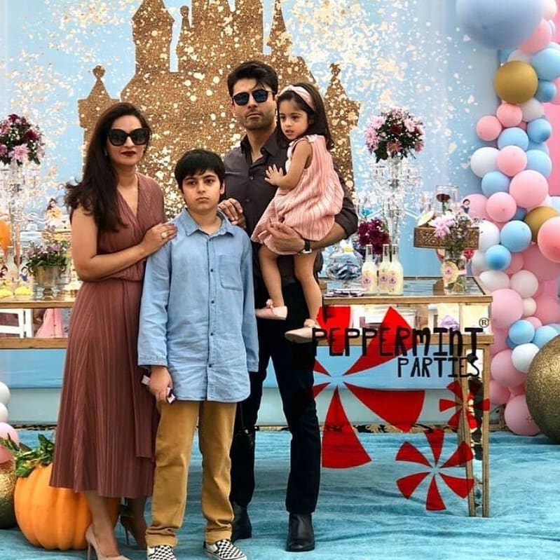 Fawad Khan Latest Clicks with his Wife and Kids