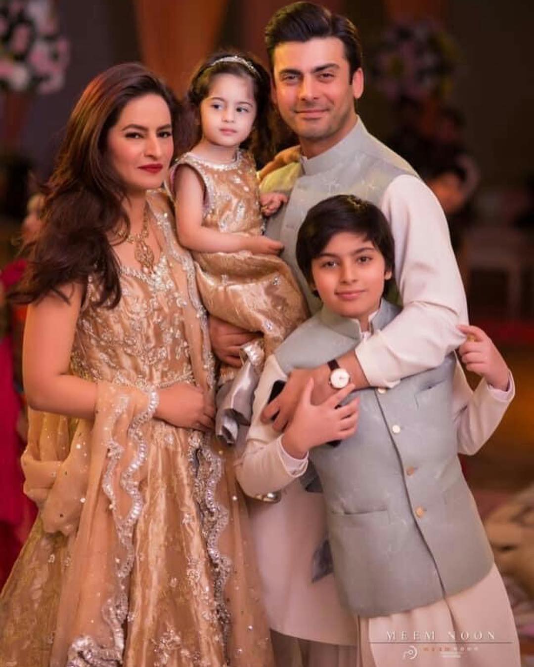 Fawad Khan Latest Clicks with his Wife and Kids