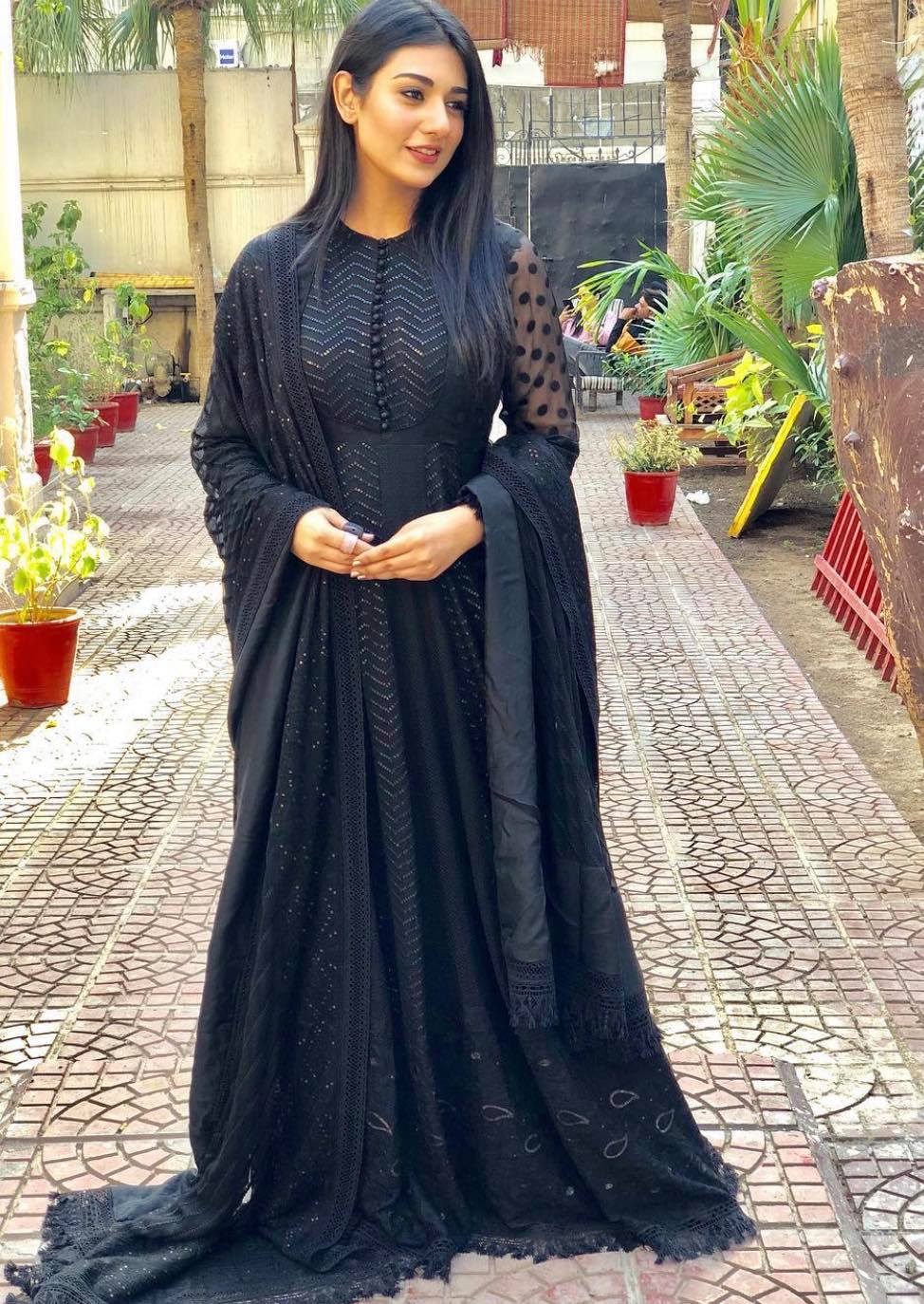 Actress Nivisha Black Dress Photos
