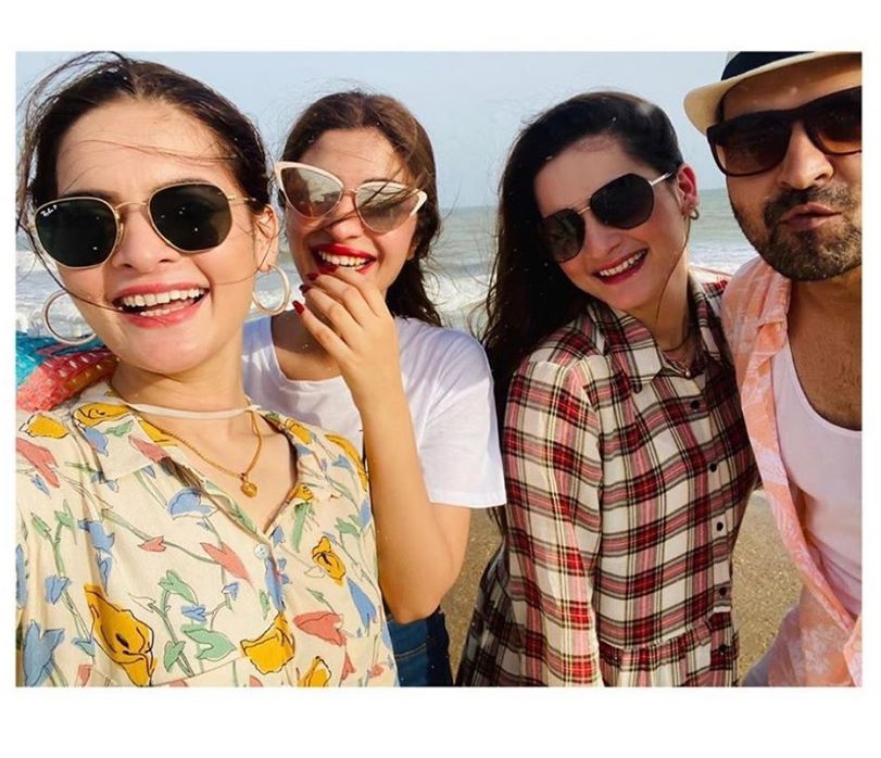 Aiman Khan and Muneeb Latest Pictures with Amal