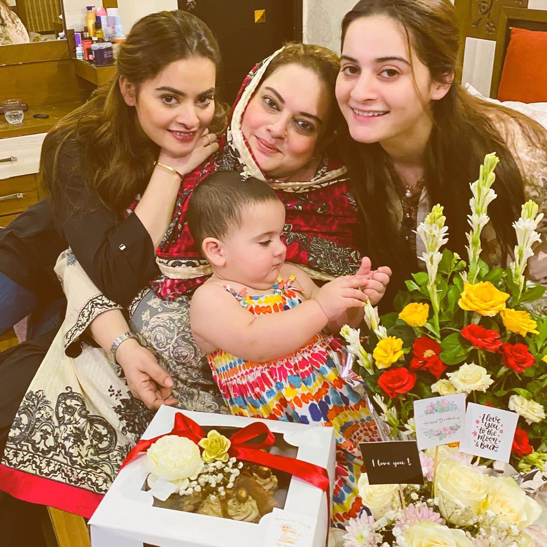 Aiman Khan and Minal Khan Celebrating their Mother’s Birthday