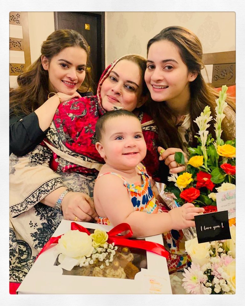 Aiman Khan and Minal Khan Celebrating their Mother’s Birthday