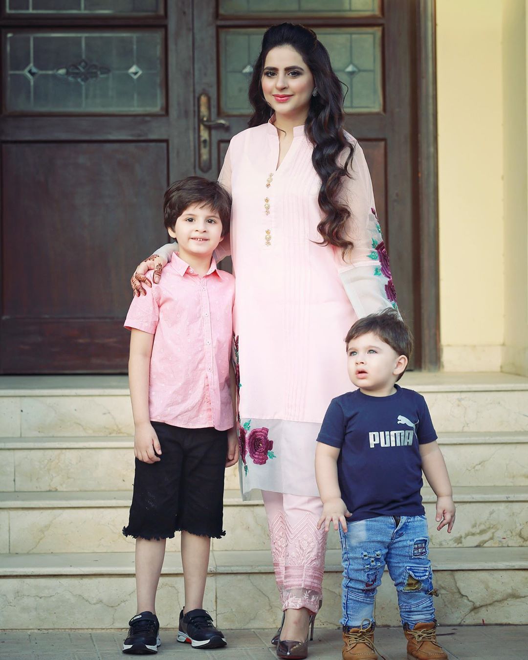 Fatima Effendi and Kunwar Arsalan Latest Clicks with Sons