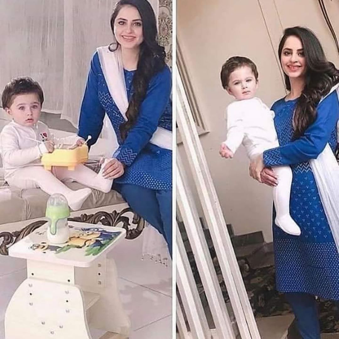Fatima Effendi and Kunwar Arsalan Latest Clicks with Sons