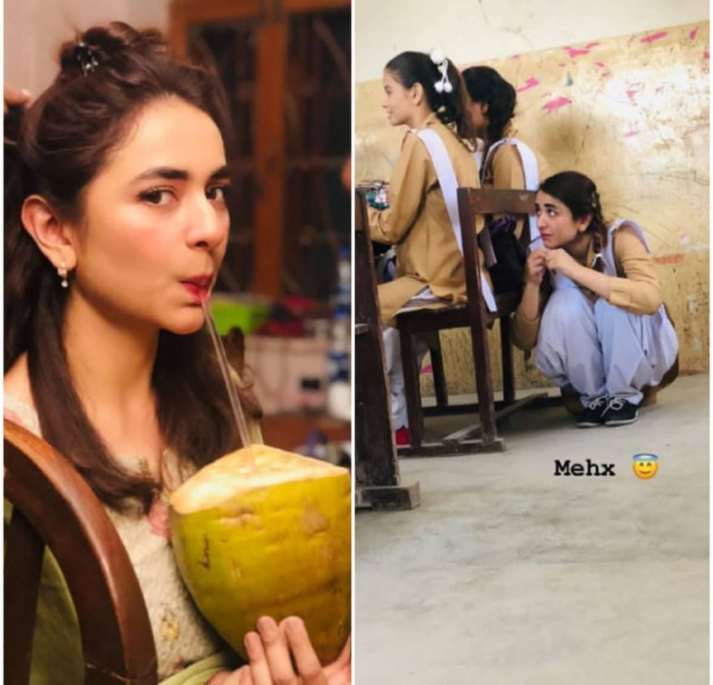 Yumna Zaidi Shared BTS Pictures From The Set Of Pyar Kay Sadqay