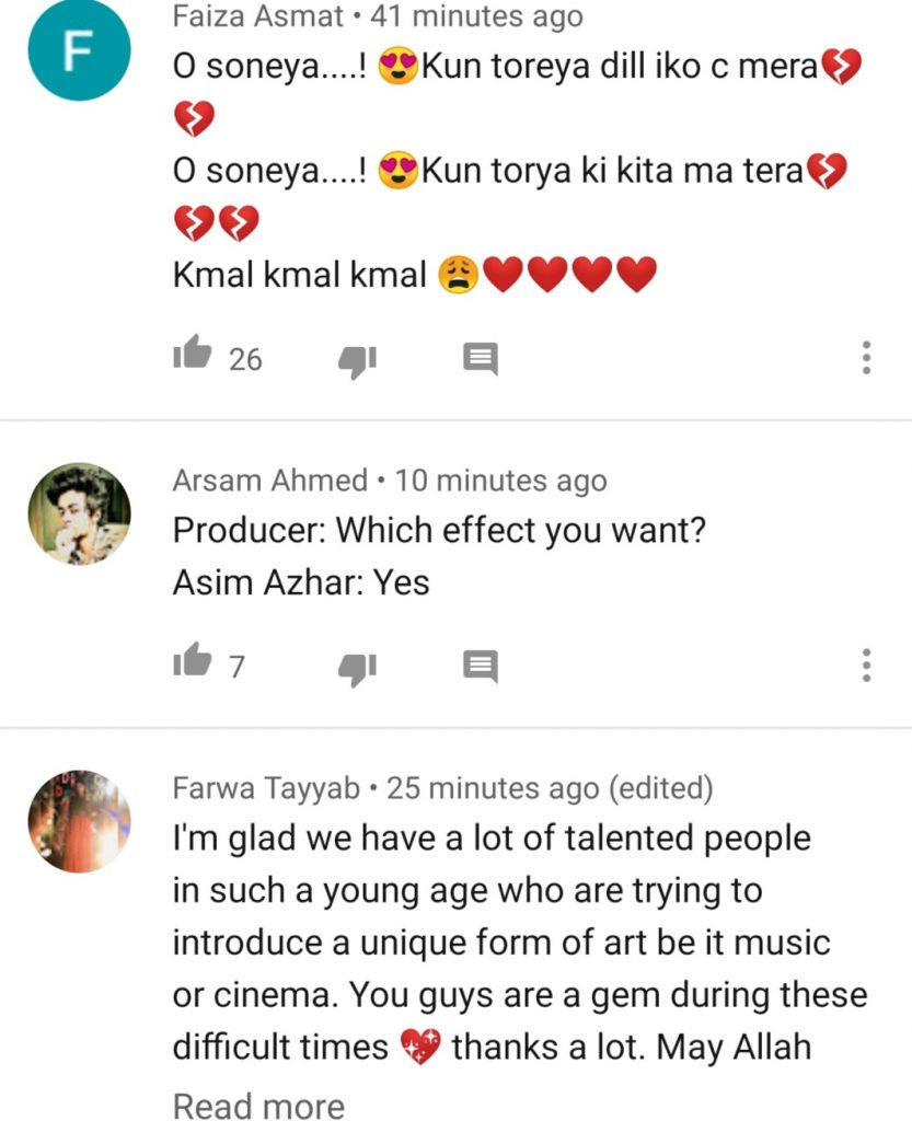 Asim Azhar's New Song Soneya - Public Reaction