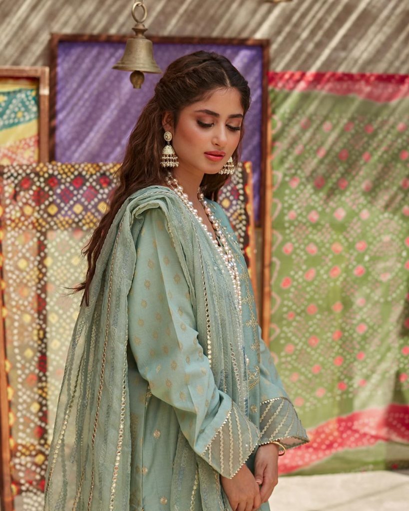 Sajal Ali Latest Beautiful Photo Shoot for Qalamkar | Reviewit.pk