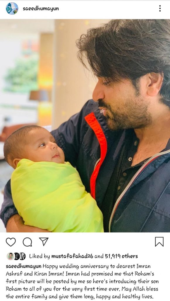 First Picture Of Imran Ashraf's Son, Roham Imran