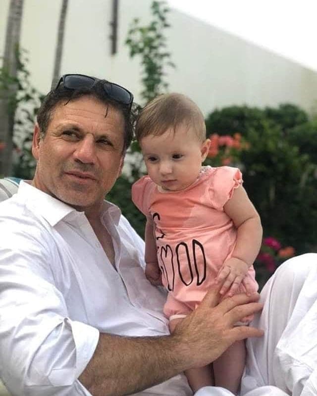 Shahid Afridi With his Youngest Daughter Arwa - Beautiful Clicks