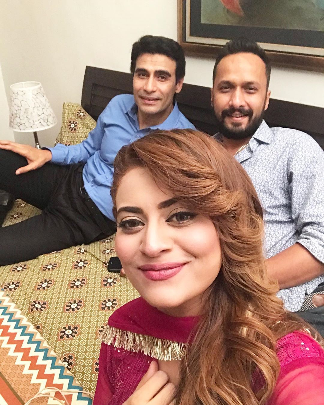 Actress Benita David Clicks with her Husband and Son