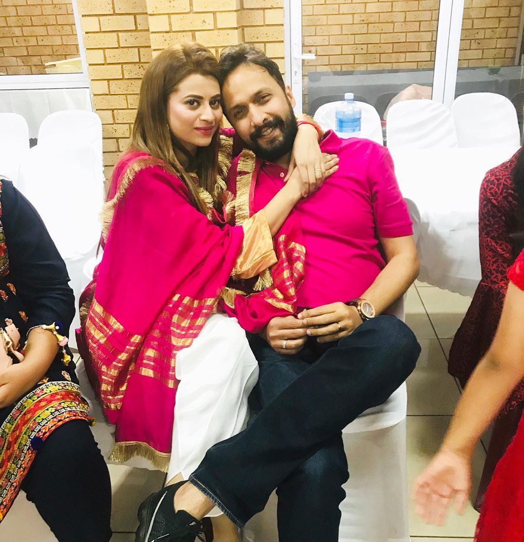 Actress Benita David Clicks with her Husband and Son